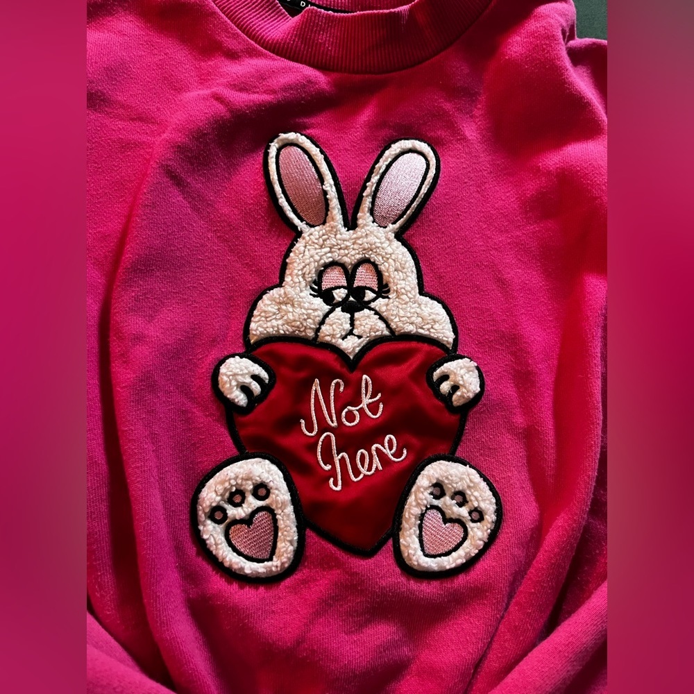 Dolls Kill X Lazy Oaf Rabbit Not Here Sweatshirt … - image 2